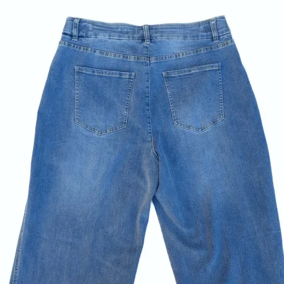 NEW Vintage Y2K Retro Denim Stretch Jeans High Rise Elastic Waist Extenders 10